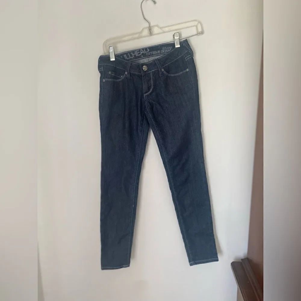 Bullhead Solana Extreme Skinny Jeans Size 1S Juniors Dark Blue